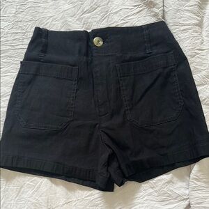 Maeve Black High Waist Tailored Shorts